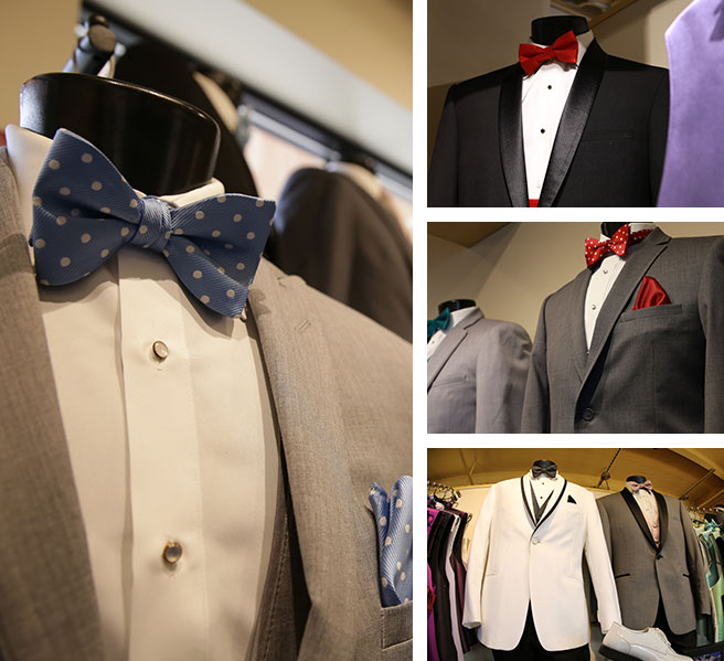 Large variety of tux styles and colors